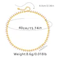 Pink beaded 18K gold bohemian choker necklace with 40cm length and 6cm extension - Pink Beaded Flat Disc Style (KN0304)
