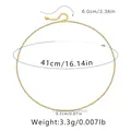 Chaîne bohème plaquée or 18K avec perles bleu ciel, 41cm plus 6cm d'extension - Perles de Rocaille Bleu Ciel (KN0241-2)