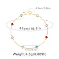 Ras de cou en laiton plaqué or 18 carats avec pierres précieuses carrées colorées - Pierres Précieuses Carrées Colorées (KN0257)