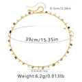 Böhmische 18K vergoldete Halskette mit bunten Steinen und Herzanhänger Design 39cm - Lila Steine (KN0197-2)
