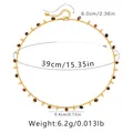 Böhmische 18K vergoldete Perlenkette mit 4mm braunen Tigerauge-Steinperlen - Tigerauge Perlen (KN0197-4)