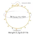 18K vergoldete Boho-Halskette mit bunten Edelsteinen und goldenen Dreieck-Anhängern - Kreise & Dreiecke (KN0244)