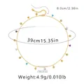 Böhmische Herz-Halskette mit 18K Goldbeschichtung und bunten Zirkonia-Anhängern - Pave Bunte Herzen (KN0262)