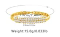 Gold leaf bracelet with marquise cut glass crystals measuring 19cm in length and 0.9cm wide - Double Row Marquise Drill Leaf Style (KB0441)
