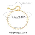 Böhmisches 18K vergoldetes Armband mit zarten weißen zylindrischen Perlen besetzt - Weiße Zylindrische Perlen (KB0369-3)