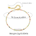 Boho Armband mit 18K Goldbeschichtung, bunten Perlen und verstellbarem Verschluss - Vollfarbige Miniperlen (KB0370-1)