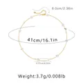 Guide des tailles détaillé du collier papillon avec chaîne en or 18k et perles - Perle Papillon Blanche (KN0259)