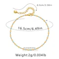 Böhmisches 18K vergoldetes Armband mit hellblauen Perlen und verstellbarer Schließe - Hellblaue Miniperlen (KB0370-3)