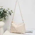 Chic beige sequin crossbody bag with gold hardware and slim shoulder strap - Apricot