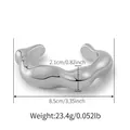 Zilveren onregelmatige open manchetarmband met afmetingen van 8,5 cm en 23,4 g gewicht - Zilver Organische Vorm Stijl (AB0022-2)