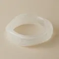 Chunky milky white resin bangle with translucent organic geometric irregular design - Milky White Translucent (AB0054-1)