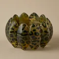 Bracciale elastico in acrilico con stampa leopardata verde oliva traslucido - Stile Oliva Leopardato Giallo Terra (AB0062-5)