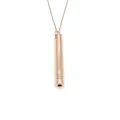 Collar con colgante de silbato de respiración en oro rosa pulido estilo moderno - Rosa oro