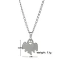 Tabella dettagliata dimensioni ciondolo fantasma con altezza 30mm e peso di 13g - Stile Fantasma con Cuore Grande