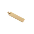 Polished gold rectangular pendant necklace made of high-quality stainless steel - Gold 10*40mm (With Bail Clasp)