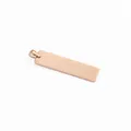 Colgante de etiqueta rectangular minimalista en oro rosa con superficie de acero - Oro Rosa 10*40mm (Con Cierre de Fianza)