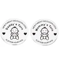 Polished stainless steel New Parent Decision Coins with Daddy's and Mummy's Turn engraving - Heart Baby Avatar Style (lucky6)