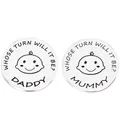 New parent decision coin set in polished stainless steel for Daddy or Mummy turns - Daddy Mummy Avatar Style (lucky13)
