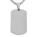 Polierter Hundeanhänger aus Edelstahl mit Box-Kette für Damen und Herren im Punk-Stil - Halsketten-Set (Mit Box-Kette) / Silber