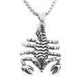 Vintage zilveren schorpioen hanger ketting van roestvrij staal met een vierkante ketting - Zilver (Alleen Hanger)
