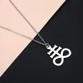 Collier croix de Léviathan gothique en acier inoxydable argenté pour homme avec chaîne - Style de Chaîne Croisée Argentée