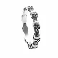 Retro gothic skull ring in oxidized stainless steel with punk style for men and women - US 7 / Antique Silver