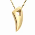 Collana punk con ciondolo a corno di toro in acciaio inossidabile e catena dorata - Solo Pendente (Senza Catena) / Oro