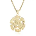 Gouden titanium stalen tandwiel hanger ketting met mechanisch steampunk punk ontwerp - Alleen Hanger (Geen Ketting) / Goud