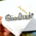 Zilveren Goodluck broche met strasstenen en fonkelende kristallen voor elegante kleding - Goodluck Stijl / Zilver