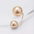 Spilla elegante in perle color champagne con doppie perle per restringere la vita dei vestiti - Perle Grandi e Piccole-Champagne