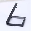 Detail of black 3D floating jewelry display frame with transparent PE film and push button - 11*11 Floating Box / Black