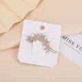 Elegante fermaglio per capelli dorato con stelle e strass scintillanti su carta - Stile Fila di Cinque Stelle (Oro 2)