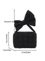 Borsa a nuvola trapuntata nera con manico a fiocco e dimensioni 21x13x7cm prodotto - Nero