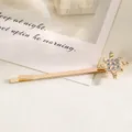 Fermaglio per capelli dorato con stella a otto punte in strass scintillanti elegante - Forcina / Piccola Stella Oro