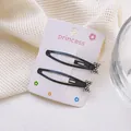 Detalle de las horquillas BB de metal negro con brillantes racimos de flores de strass - Estilo Racimo de Flores con Diamantes de Imitación (6 Pinzas Snap)