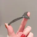 Detalle de pinza para el pelo tipo sirena con diamantes de imitación oscuros y metal - Completo Strass Cola de Pez Gunmetal #2