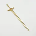Elegant gold-colored alloy sword hair stick in Chinese style for hanfu hair styling - Gold
