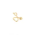 18K gold plated stethoscope heart pendant with creative polished mirror finish - Gold