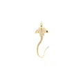 18K vergulde pijlstaartrog hanger met fonkelende zirkonia en getextureerde staart - Goud