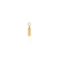 18K gold-plated rectangle capsule pendant with 'chill' engraving and zircon setting - Letter Capsule / Gold