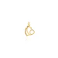 Minimalistische 18K vergulde hart hanger met zirkonia voor DIY sieraden ontwerpen - Goud