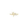 18K vergulde hartvormige hanger met Arabische kalligrafie en dubbele verbindingsringen DIY - Goud