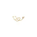 18K vergulde hartstethoscoop hanger met zirkonia voor DIY-sieraden maken projecten - Goud