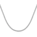 Elegant S925 sterling silver tennis necklace with single row of brilliant round-cut cubic zirconia - Single Row Tennis Chain (DY190148) / 2MM (38+5cm)