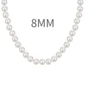 Elegante collana di perle bianche da 8mm con chiusura minimalista in argento - Stile 2 (DY191924) / 8mm (40cm) / Bianco