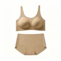 Détail d'un ensemble de lingerie sans couture nude avec maintien jelly strip - Peau Foncée