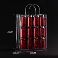 Vertical transparent PVC gift bag with handles, size 35x30x13cm showing large capacity - 30x13x35cm (Vertical)