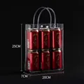 Vertical version clear PVC gift bag with handles measuring 25x20x7cm for packaging - 20x7x25cm