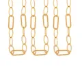 DIY αλυσίδα κοσμημάτων 18K με ανάγλυφους ορθογώνιους και λείους οβάλ κρίκους - Επιχρυσωμένη Αλυσίδα με Οβάλ Σύνδεσμο Στριφτού Σχοινιού από Χαλκό 18Κ (ADW05691)