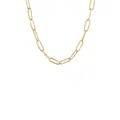 18K gold-plated brass chain with alternating textured oval links for DIY jewelry making - Gold